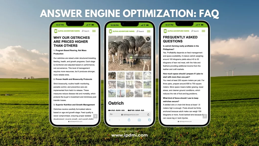 Answer Engine Optimization - FAQ for Alpha Agventure Farms