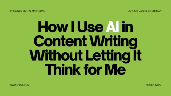How I Use AI in Content Writing Without Letting It Think for Me